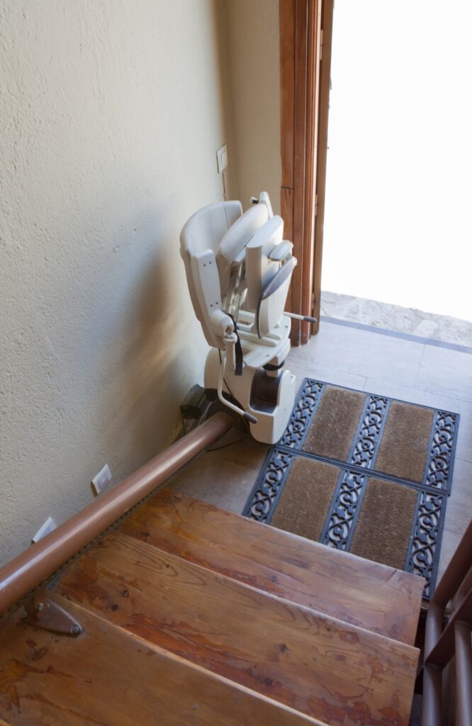 chair lift in stairs